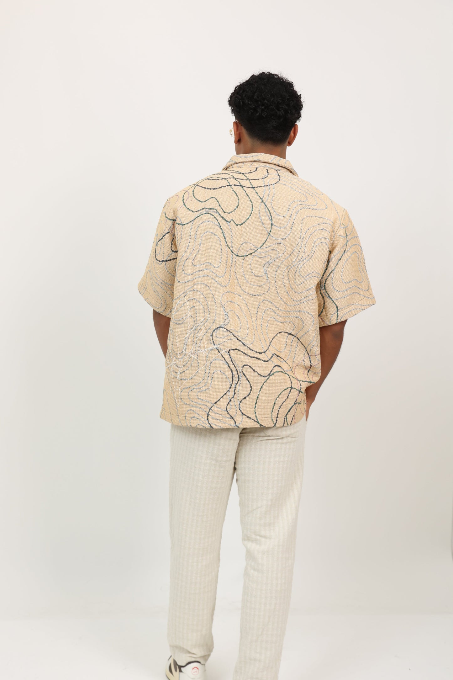 Pastel Abstract Tapestry Button Up Jacket